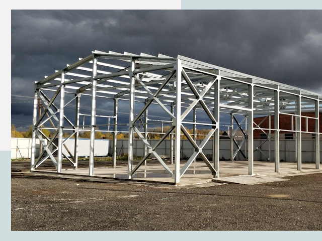 Двускатные ангары в Тайшет от 623 руб. за квадрат