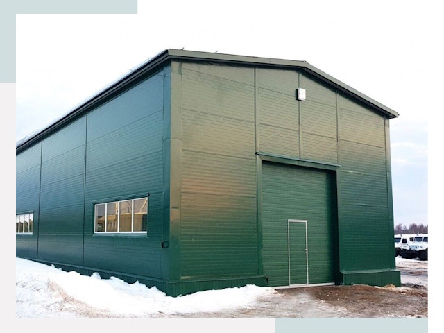 Двускатные ангары в Тайшете